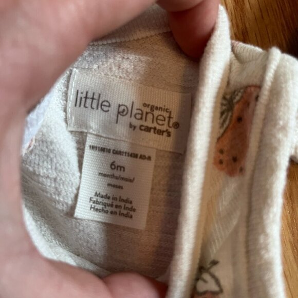 Little Planet Organic Baby Tank Tops Lot of 2 Beige 6 months So Soft! - Picture 5 of 6